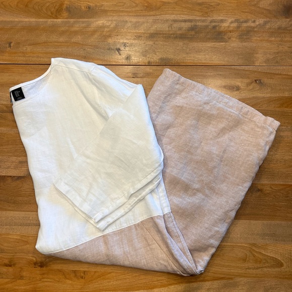 Tahari Linen Color Block Dress - Picture 12 of 12